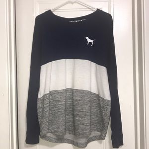 PINK long sleeve crew neck sweater